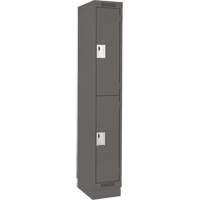 Casiers Clean Line, 2 niveaux, 12" x 18" x 76", Acier, Charbon, Rivet (assembl&eacute;) Distribution Élite MP