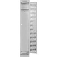 Clean Line Lockers, 12" x 18" x 76", Steel, Grey, Rivet (Assembled), Perforated Distribution Élite MP