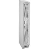 Clean Line Lockers, 12" x 18" x 82", Steel, Grey, Rivet (Assembled), Perforated Distribution Élite MP