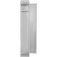 Clean Line Lockers, 12" x 18" x 82", Steel, Grey, Rivet (Assembled), Perforated Distribution Élite MP