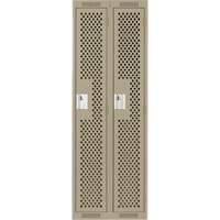 Casiers Clean Line, Bloc de 2, 24" x 15" x 72", Acier, Beige, Rivet (assembl&eacute;), Perfor&eacute; Distribution Élite MP