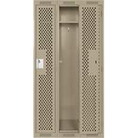 Casiers Clean Line, Bloc de 3, 36" x 12" x 72", Acier, Beige, Rivet (assembl&eacute;), Perfor&eacute; Distribution Élite MP