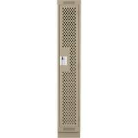 Clean Line Lockers, 12" x 12" x 76", Steel, Beige, Rivet (Assembled), Perforated Distribution Élite MP