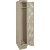 Clean Line Lockers, 12" x 12" x 76", Steel, Beige, Rivet (Assembled), Perforated Distribution Élite MP