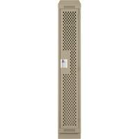 Clean Line Lockers, 12" x 18" x 82", Steel, Beige, Rivet (Assembled), Perforated Distribution Élite MP