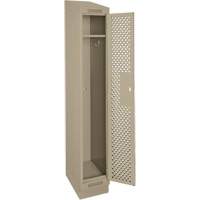 Clean Line Lockers, 12" x 18" x 82", Steel, Beige, Rivet (Assembled), Perforated Distribution Élite MP