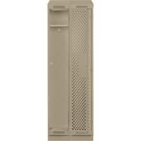 Clean Line Lockers, Bank of 2, 24" x 18" x 82", Steel, Beige, Rivet (Assembled), Perforated Distribution Élite MP