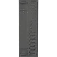 Clean Line Lockers, Bank of 2, 24" x 12" x 76", Steel, Charcoal, Rivet (Assembled), Perforated Distribution Élite MP