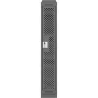 Clean Line Lockers, 12" x 18" x 82", Steel, Charcoal, Rivet (Assembled), Perforated Distribution Élite MP
