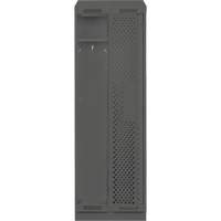 Clean Line Lockers, Bank of 2, 24" x 18" x 82", Steel, Charcoal, Rivet (Assembled), Perforated Distribution Élite MP