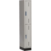 Casiers robustes Concorde, 2 niveaux, 12" x 18" x 76", Acier, Gris, Soud&eacute; (assembl&eacute;) Distribution Élite MP