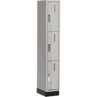 Casiers robustes Concorde, 3 niveaux, 12" x 18" x 76", Acier, Gris, Soud&eacute; (assembl&eacute;) Distribution Élite MP