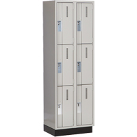 Casiers robustes Concorde, 3 niveaux, Bloc de 2, 24" x 18" x 76", Acier, Gris, Soud&eacute; (assembl&eacute;) Distribution Élite MP