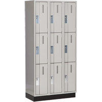 Casiers robustes Concorde, 3 niveaux, Bloc de 3, 36" x 18" x 76", Acier, Gris, Soud&eacute; (assembl&eacute;) Distribution Élite MP