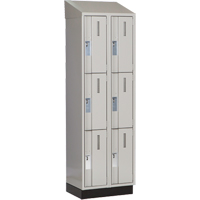 Casiers robustes Concorde, 3 niveaux, Bloc de 2, 24" x 18" x 82", Acier, Gris, Soud&eacute; (assembl&eacute;) Distribution Élite MP