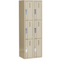 Casiers robustes Concorde, 3 niveaux, Bloc de 2, 24" x 18" x 72", Acier, Beige, Soud&eacute; (assembl&eacute;) Distribution Élite MP