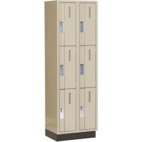 Casiers robustes Concorde, 3 niveaux, Bloc de 2, 24" x 18" x 76", Acier, Beige, Soud&eacute; (assembl&eacute;) Distribution Élite MP