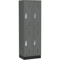 Casiers robustes Concorde, 2 niveaux, Bloc de 2, 24" x 18" x 76", Acier, Charbon, Soud&eacute; (assembl&eacute;) Distribution Élite MP