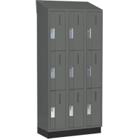 Casiers robustes Concorde, 3 niveaux, Bloc de 3, 36" x 18" x 82", Acier, Charbon, Soud&eacute; (assembl&eacute;) Distribution Élite MP