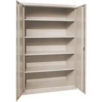 Armoires de rangement Hi-Boy profondes, Acier, 4 Tablettes, 72" h x 36" la x 24" P, Beige Distribution Élite MP