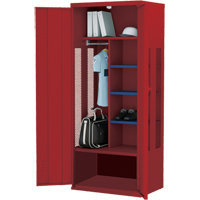 Casier de luxe pour &eacute;quipement, Acier, 36" la x 24" p x 72" h, Rouge Distribution Élite MP
