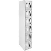 Petit casier perfor&eacute; Clean-Line, 6 niveaux, 15" x 72" x 12", Acier Distribution Élite MP