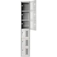 Petit casier perfor&eacute; Clean-Line, 6 niveaux, 15" x 72" x 12", Acier Distribution Élite MP