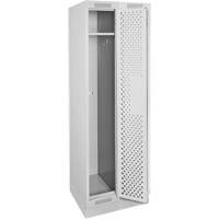 Clean Line Lockers, Bank of 2, 24" x 12" x 76", Steel, Grey, Rivet (Assembled), Perforated Distribution Élite MP