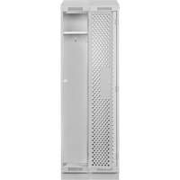 Clean Line Lockers, Bank of 2, 24" x 18" x 82", Steel, Grey, Rivet (Assembled), Perforated Distribution Élite MP