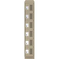 Petits casiers &eacute;conomiques assembl&eacute;s et perfor&eacute;s Clean Line, 6 niveaux, 18" x 72" x 12", Acier Distribution Élite MP