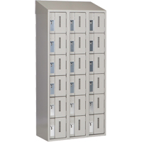 Concorde Heavy-Duty Lockers, 6 -tier, Bank of 3, 36" x 18" x 78", Steel, Grey, Welded (Assembled) Distribution Élite MP