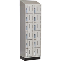 Concorde Heavy-Duty Lockers, 6 -tier, Bank of 2, 24" x 18" x 82", Steel, Grey, Welded (Assembled) Distribution Élite MP