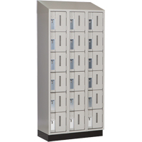 Concorde Heavy-Duty Lockers, 6 -tier, Bank of 3, 36" x 18" x 82", Steel, Grey, Welded (Assembled) Distribution Élite MP