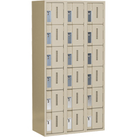 Concorde Heavy-Duty Lockers, 6 -tier, Bank of 3, 36" x 18" x 72", Steel, Beige, Welded (Assembled) Distribution Élite MP