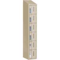 Casiers robustes Concorde, 6 niveaux, 12" x 18" x 78", Acier, Beige, Soud&eacute; (assembl&eacute;) Distribution Élite MP