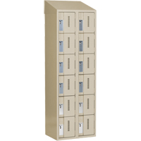 Concorde Heavy-Duty Lockers, 6 -tier, Bank of 2, 24" x 18" x 78", Steel, Beige, Welded (Assembled) Distribution Élite MP