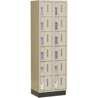 Concorde Heavy-Duty Lockers, 6 -tier, Bank of 2, 24" x 18" x 76", Steel, Beige, Welded (Assembled) Distribution Élite MP
