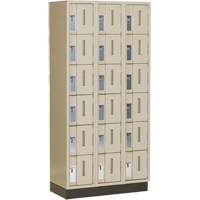 Concorde Heavy-Duty Lockers, 6 -tier, Bank of 3, 36" x 18" x 76", Steel, Beige, Welded (Assembled) Distribution Élite MP