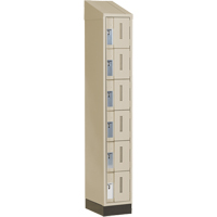 Casiers robustes Concorde, 6 niveaux, 12" x 18" x 82", Acier, Beige, Soud&eacute; (assembl&eacute;) Distribution Élite MP