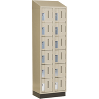 Concorde Heavy-Duty Lockers, 6 -tier, Bank of 2, 24" x 18" x 82", Steel, Beige, Welded (Assembled) Distribution Élite MP