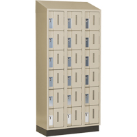 Concorde Heavy-Duty Lockers, 6 -tier, Bank of 3, 36" x 18" x 82", Steel, Beige, Welded (Assembled) Distribution Élite MP