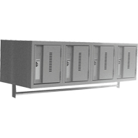 Casiers muraux robustes, Bloc de 4, 18" x 12" x 12", Acier Distribution Élite MP
