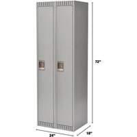 Casiers, Bloc de 2, 24" x 18" x 72", Acier, Gris, D&eacute;mont&eacute; Distribution Élite MP