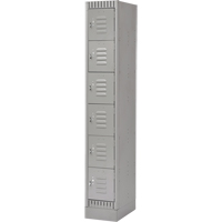 Casiers, 6 niveaux, 12" x 18" x 76", Acier, Gris, D&eacute;mont&eacute; Distribution Élite MP