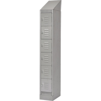 Lockers, 6 -tier, 12" x 18" x 86", Steel, Grey, Knocked Down Distribution Élite MP
