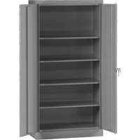 Armoire de rangement standard, Acier, 4 Tablettes, 72" h x 36" la x 18" P, Gris Distribution Élite MP