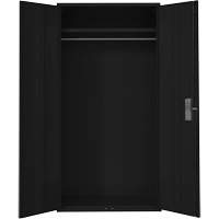 Armoire garde-robe, Acier, 36" la x 18" p x 72" h, Noir Distribution Élite MP
