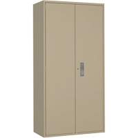 Armoire garde-robe, Acier, 36" la x 18" p x 72" h, Beige Distribution Élite MP