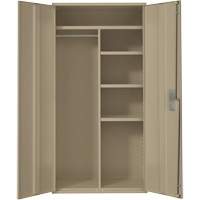 Armoire de rangements combin&eacute;s, Acier, 6 Tablettes, 72" h x 36" la x 18" P, Beige Distribution Élite MP