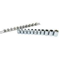 Jeu de douilles Flat-Cut E-"Star", 11 Morceaux, Prise de 3/8" Distribution Élite MP